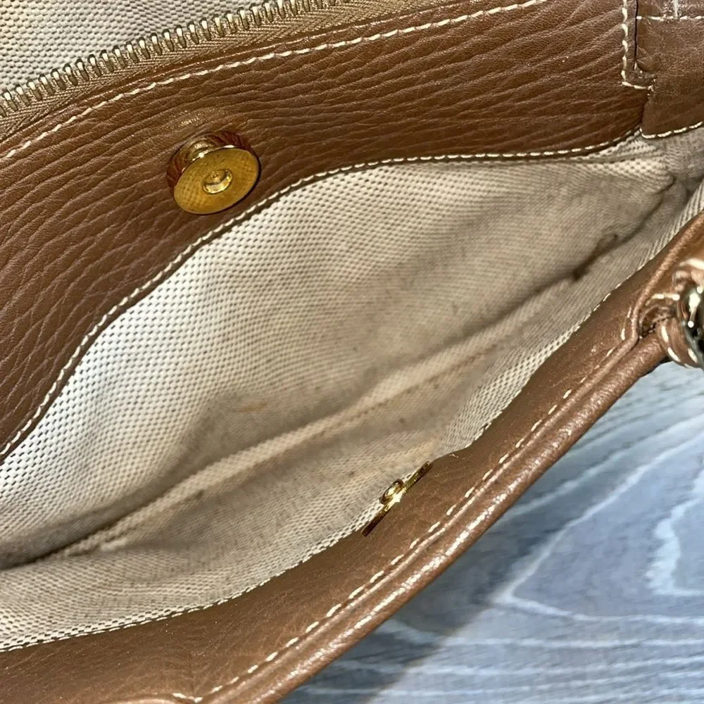 Dooney & Bourke Signature Monogram Canvas Small Buckle Satchel 8.5”x 4”x 12.5”